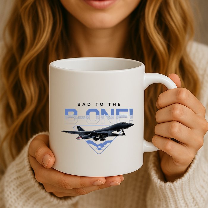 B1 Lancer Military Jet Bomber Airplane Bad To The Bone Mug