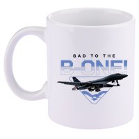B1 Lancer Military Jet Bomber Airplane Bad To The Bone 11oz C Handle Ceramic Mug