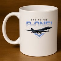 B1 Lancer Military Jet Bomber Airplane Bad To The Bone 11oz C Handle Ceramic Mug