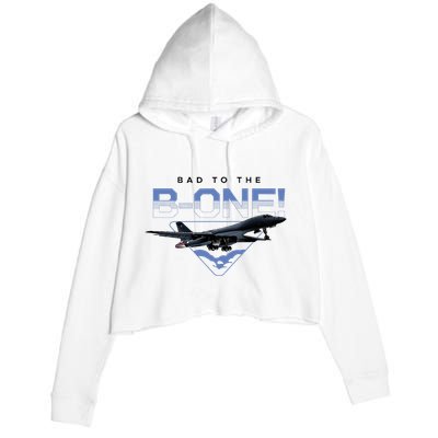 B1 Lancer Military Jet Bomber Airplane Bad To The Bone Crop Fleece Hoodie