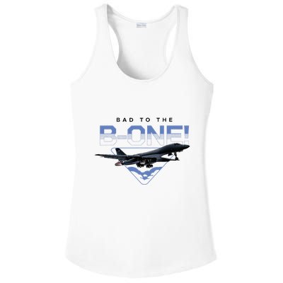 B1 Lancer Military Jet Bomber Airplane Bad To The Bone Ladies PosiCharge Competitor Racerback Tank
