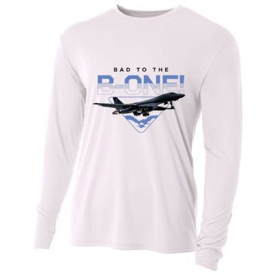 B1 Lancer Military Jet Bomber Airplane Bad To The Bone Cooling Performance Long Sleeve Crew
