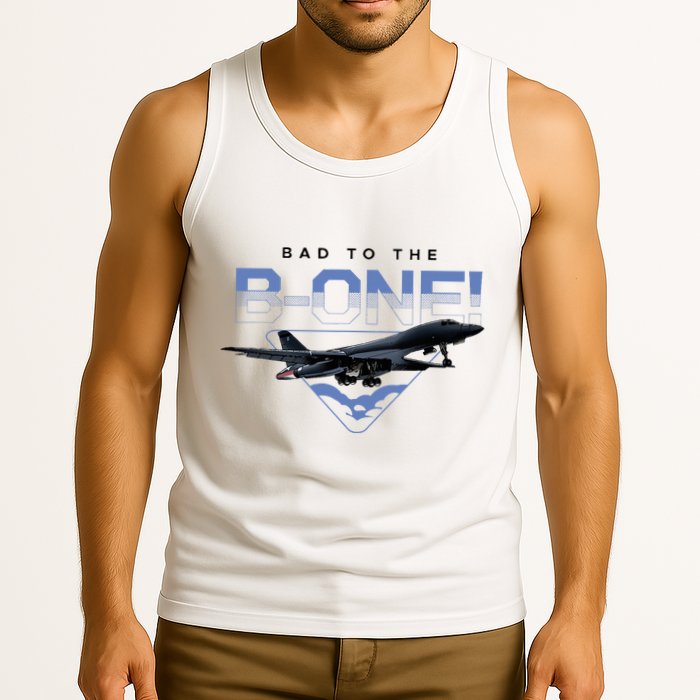 B1 Lancer Military Jet Bomber Airplane Bad To The Bone Tank Top