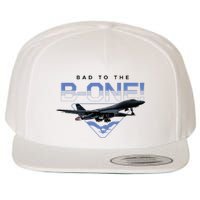 B1 Lancer Military Jet Bomber Airplane Bad To The Bone Wool Snapback Cap