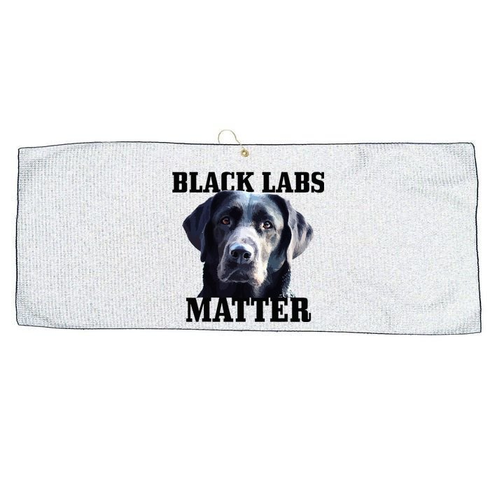 Black Labs Matter Labrador Retriever Mom Dad Dog Lover Large Microfiber Waffle Golf Towel