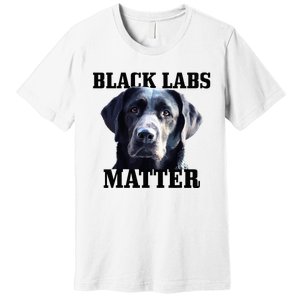 Black Labs Matter Labrador Retriever Mom Dad Dog Lover Premium T-Shirt