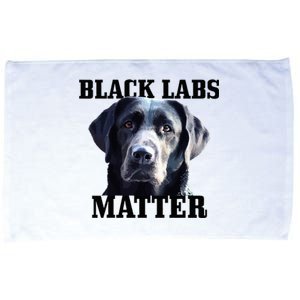 Black Labs Matter Labrador Retriever Mom Dad Dog Lover Microfiber Hand Towel