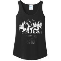 Bigfoot Loch Ness Monster Mothman Chupacabra Aliens Cryptid Ladies Essential Tank