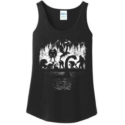 Bigfoot Loch Ness Monster Mothman Chupacabra Aliens Cryptid Ladies Essential Tank