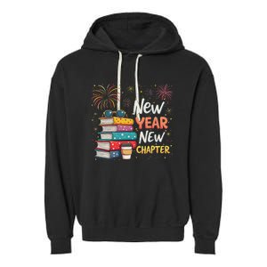 Book Lover New Year New Chapter Happy New Year 2025 Garment-Dyed Fleece Hoodie