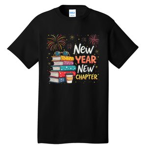 Book Lover New Year New Chapter Happy New Year 2025 Tall T-Shirt