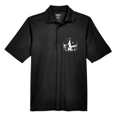 Bigfoot Loch Ness Monster & Ufo Alien Spaceship Men's Origin Performance Piqué Polo