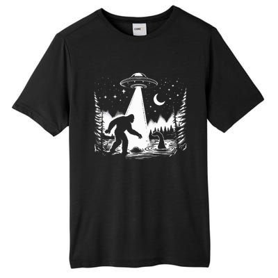 Bigfoot Loch Ness Monster & Ufo Alien Spaceship Tall Fusion ChromaSoft Performance T-Shirt