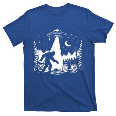 Bigfoot Loch Ness Monster & Ufo Alien Spaceship T-Shirt