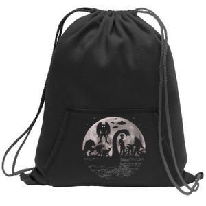 Bigfoot Loch Ness Monster Mothman And Aliens! Funny Cryptid Sweatshirt Cinch Pack Bag