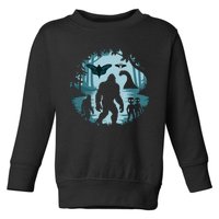 Bigfoot Loch Ness Monster Ufo And Aliens! Funny Cryptid Toddler Sweatshirt