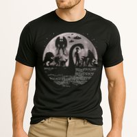 Bigfoot Loch Ness Monster Mothman And Aliens! Funny Cryptid Cooling Performance Crew T-Shirt