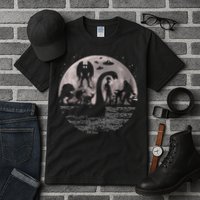 Bigfoot Loch Ness Monster Mothman And Aliens! Funny Cryptid Tall T-Shirt