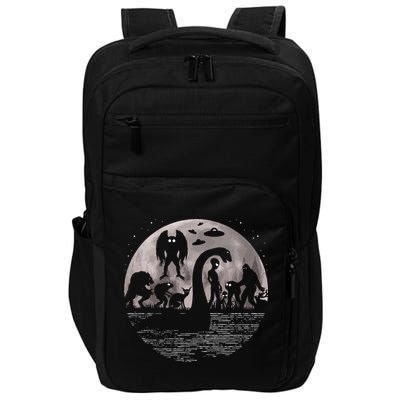 Bigfoot Loch Ness Monster Mothman And Aliens! Funny Cryptid Impact Tech Backpack