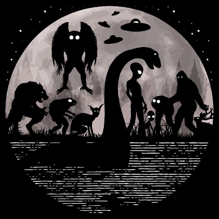 Bigfoot Loch Ness Monster Mothman And Aliens! Funny Cryptid Impact Tech Backpack