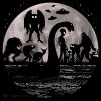 Bigfoot Loch Ness Monster Mothman And Aliens! Funny Cryptid Sustainable Bucket Hat