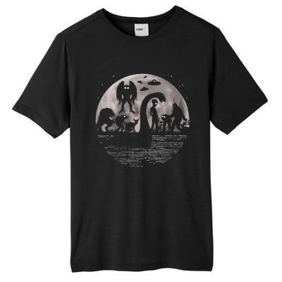 Bigfoot Loch Ness Monster Mothman And Aliens! Funny Cryptid Tall Fusion ChromaSoft Performance T-Shirt