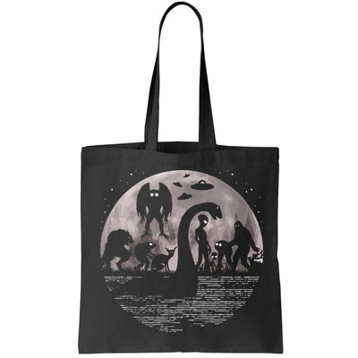 Bigfoot Loch Ness Monster Mothman And Aliens! Funny Cryptid Bag