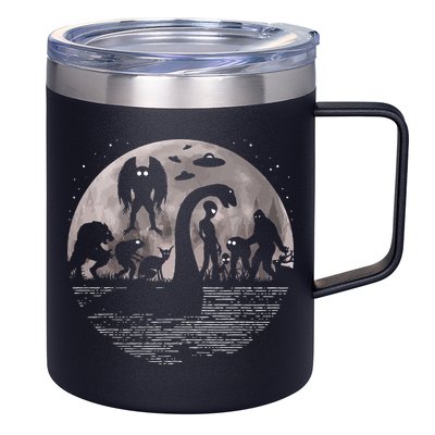 Bigfoot Loch Ness Monster Mothman And Aliens! Funny Cryptid 12oz Stainless Steel Coffee Mug