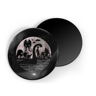 Bigfoot Loch Ness Monster Mothman And Aliens! Funny Cryptid Magnet