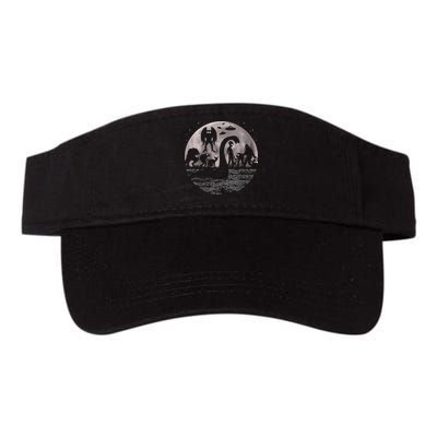 Bigfoot Loch Ness Monster Mothman And Aliens! Funny Cryptid Visor