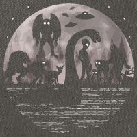 Bigfoot Loch Ness Monster Mothman And Aliens! Funny Cryptid Cotton Canvas Backpack