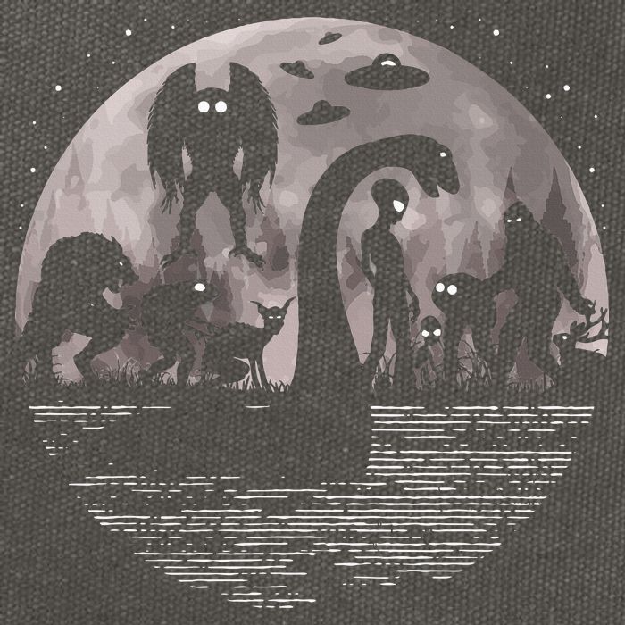 Bigfoot Loch Ness Monster Mothman And Aliens! Funny Cryptid Cotton Canvas Backpack