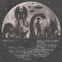 Bigfoot Loch Ness Monster Mothman And Aliens! Funny Cryptid Vector Backpack