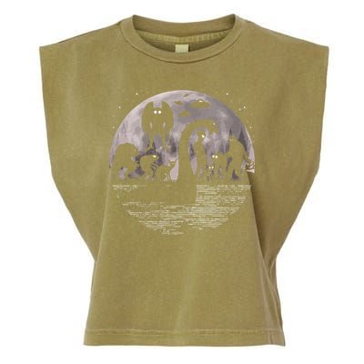 Bigfoot Loch Ness Monster Mothman And Aliens! Funny Cryptid Garment-Dyed Women's Muscle Tee