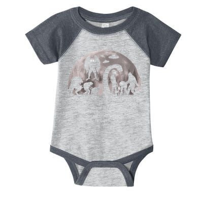 Bigfoot Loch Ness Monster Mothman And Aliens! Funny Cryptid Infant Baby Jersey Bodysuit
