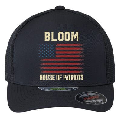 Bloom Last Name Surname American Flag Family Flexfit Unipanel Trucker Cap