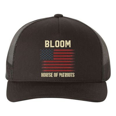 Bloom Last Name Surname American Flag Family Yupoong Adult 5-Panel Trucker Hat