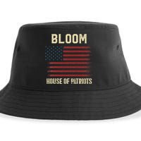 Bloom Last Name Surname American Flag Family Sustainable Bucket Hat