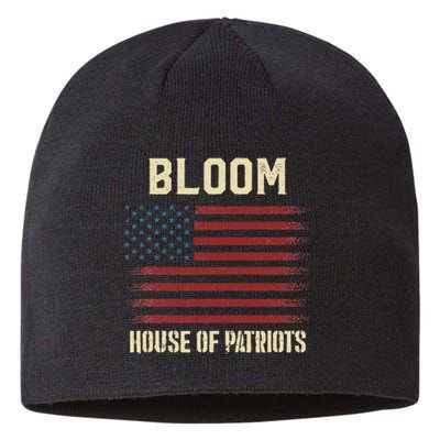 Bloom Last Name Surname American Flag Family Sustainable Beanie