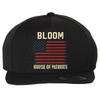 Bloom Last Name Surname American Flag Family Wool Snapback Cap