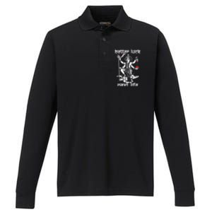 Better Luck Next Life Performance Long Sleeve Polo