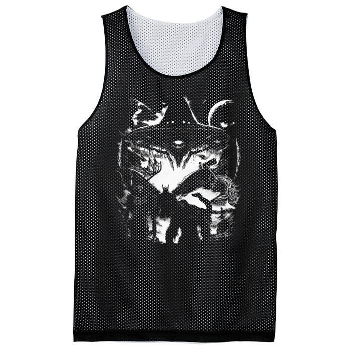 Bigfoot Loch Ness Monster Mothman Wendigo Alien Cryptid Mesh Reversible Basketball Jersey Tank