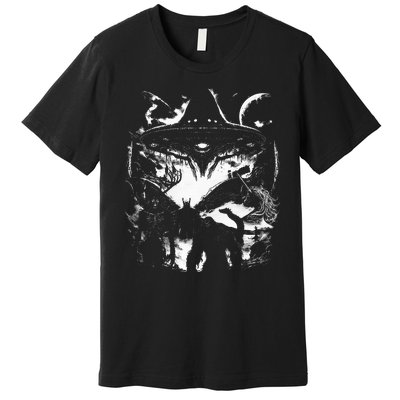 Bigfoot Loch Ness Monster Mothman Wendigo Alien Cryptid Premium T-Shirt