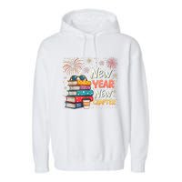 Book Lover New Year New Chapter Happy New Year 2025 Garment-Dyed Fleece Hoodie