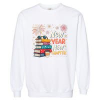 Book Lover New Year New Chapter Happy New Year 2025 Garment-Dyed Sweatshirt