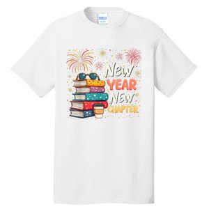 Book Lover New Year New Chapter Happy New Year 2025 Tall T-Shirt