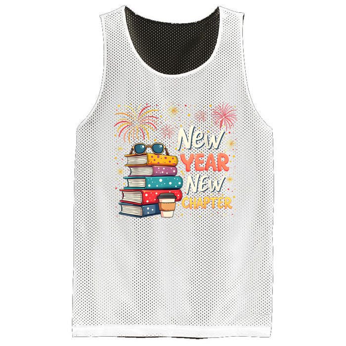 Book Lover New Year New Chapter Happy New Year 2025 Mesh Reversible Basketball Jersey Tank