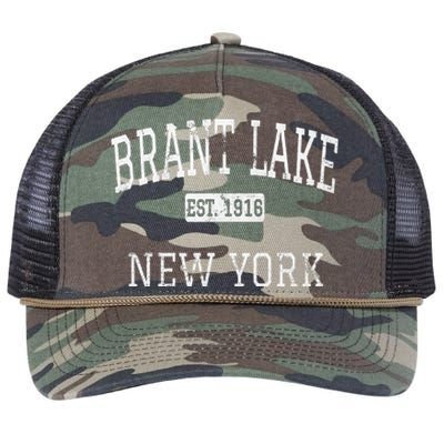 Brant Lake New York Ny Vintage Retro Rope Trucker Hat Cap