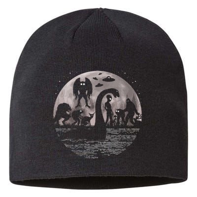 Bigfoot Loch Ness Monster Mothman And Aliens! Funny Cryptid Sustainable Beanie