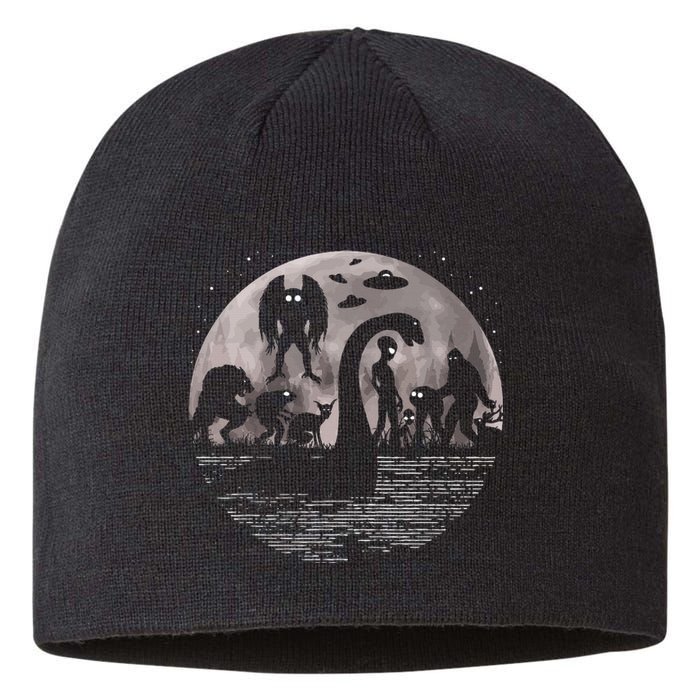 Bigfoot Loch Ness Monster Mothman And Aliens! Funny Cryptid Sustainable Beanie